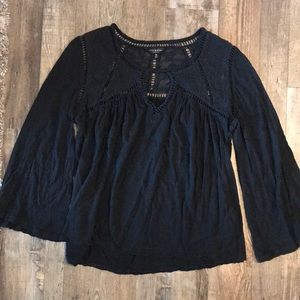 Lucky Brand - black blouse - size Medium